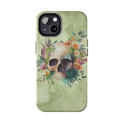 Flowers and Skull IPhone Tough Case