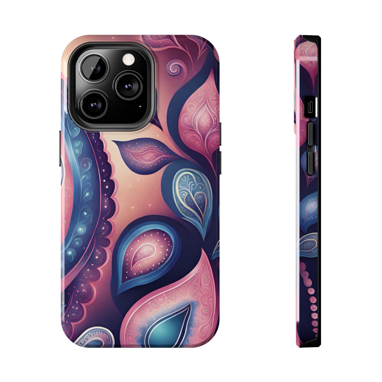 Pink Peacock Paisley Iphone Tough Case