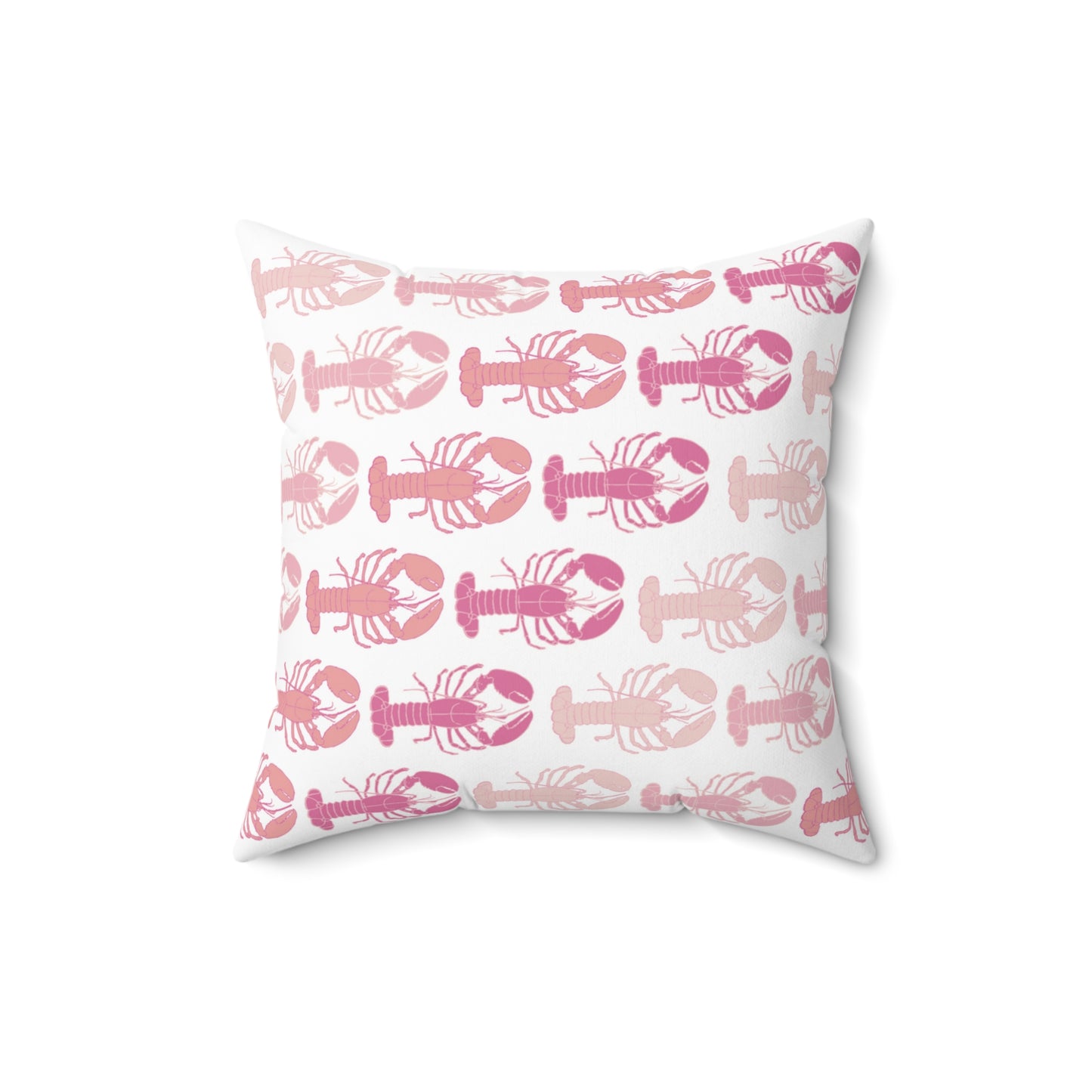 Ombre Pink Lobster Throw Pillow