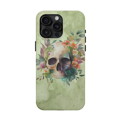 Flowers and Skull IPhone Tough Case