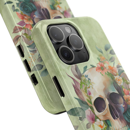 Flowers and Skull IPhone Tough Case